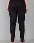 Ethnic Black Cotton Tulip Pant