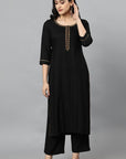 Black Jehlum Kurta & Pants Set