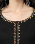 Girls Black Kurta Pant Set