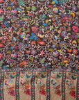 Black Kalamkari Pashmina Cashmere Stole Online