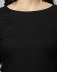 Girls Black Crop-top