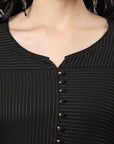 Black Rayon Sonapani Kurta For Womens