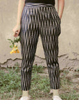 Black Travelling Ikkat Pants