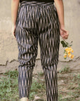 Black Travelling Ikkat Pants