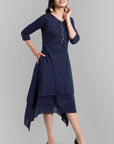 Blue Mul Cotton Hunter Dress