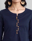Blue Mul Cotton Hunter Dress