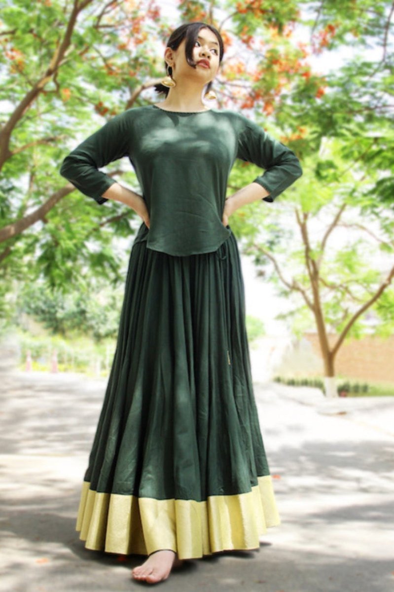 Long skirt with clearance crop top 100