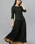 Green Kali Rayon Skirt