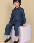 Cotton Linen Pathani Style Blue