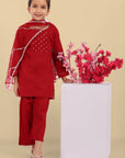 Deep Red Kurta & Pant Set