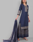 Dhanak Blue Kurta and Sharara