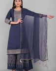 Blue Kurta and Sharara