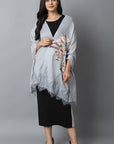Gray Gray Bird Pashmina- Cashmere Stole