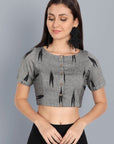 Gray Ikat Blouse