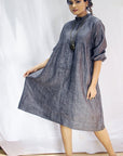 Linen Pin Tuck Dress