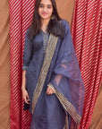Handcrafted Charcoal Gray Co-Ord - Set of 2