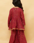 Light Goldenrod Gharara and peplum