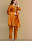 Handcrafted Mustard Co-Ord - Set of 3