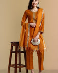 Handcrafted Mustard Co-Ord - Set of 3