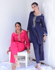 Hot Pink Co-Ord with Embroidery - Set of 2