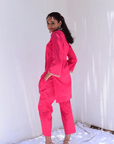 Hot Pink Co-Ord with Embroidery - Set of 2