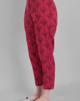 Gray Hot Pink Rangoli Cotton Kurta Pants Set
