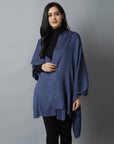 Dark Slate Blue Ink Blue Cashmere-Pashmina Stole
