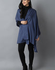 Dark Slate Gray Ink Blue Cashmere-Pashmina Stole
