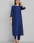 Boat Neck cotton silk kurta