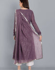 Dark Gray Kaasni Anarkali with Dupatta - Set of 3