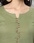 Tan Khaki Mul Cotton Hunter Dress
