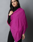 Dark Gray Magenta Cashmere-Pashmina Stole