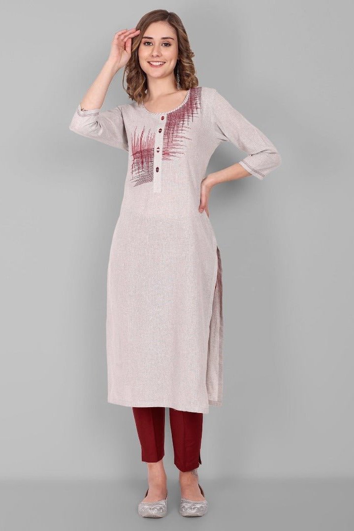 Maroon Cotton Silk Pant with Pockets - Mera Rang