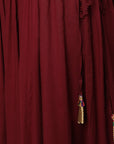 Dark Olive Green Maroon Twenty-four Kali Rayon Skirt