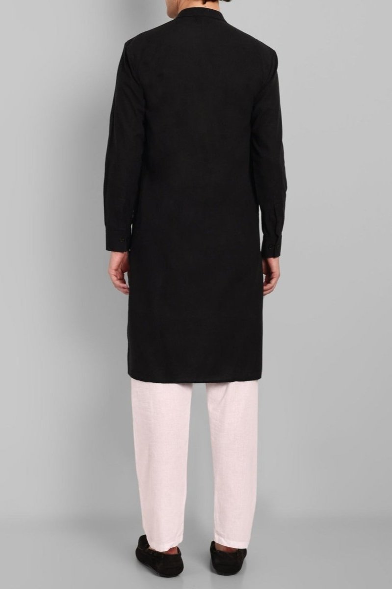 MEN'S BLACK KURTA PAJAMA SET