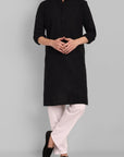 MEN'S BLACK KURTA PAJAMA SET