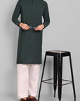 MEN'S BOTTLE GREEN KURTA & PAJAMA SET