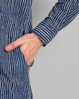 MEN'S INDIGO KURTA PANT SET