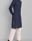 MEN'S NAVY BLUE KURTA SET