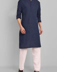 MEN'S NAVY BLUE KURTA SET