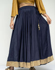 Navy Blue Kalidar Skirt
