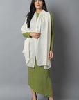 Gray Off White Cashmere-Pashmina Stole