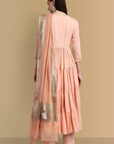 Peach Chanderi Angrakha Graduated Style - Set of 3