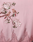 Thistle Pink Bird Pashmina-Cashmere Stole