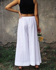Thistle Plain White Cotton Sharara