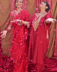 Silk Red Phiran with Gold Tilla Embroidery