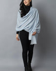 Gray Sky Blue Cashmere-Pashmina Stole