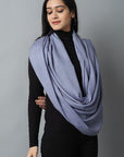 Dark Gray Stone Blue Cashmere-Pashmina Stole