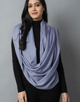 Dark Gray Stone Blue Cashmere-Pashmina Stole