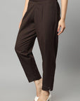 Black Straight Fit Chocolate Drainpipe Pants